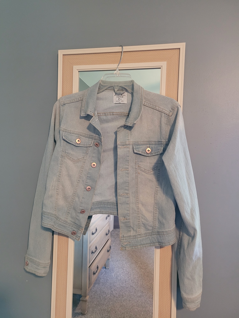 Love Tree Light Blue Denim Jean Jacket